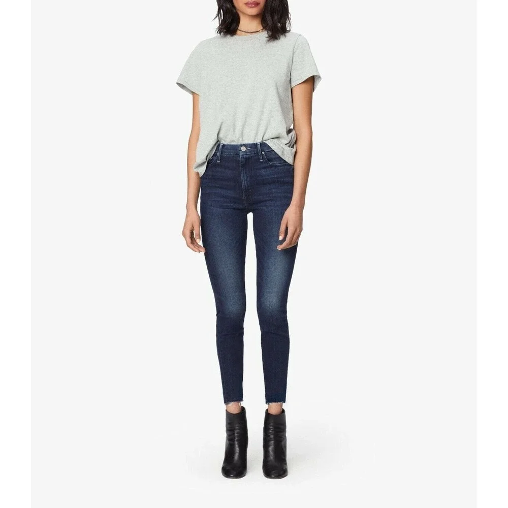 Mother Denim High Waist Looker Ankle Fray Skinny Tongue‎ In Chic NWT 24, 26 $228